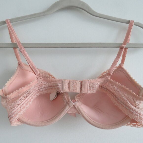 PASSIONATA BY CHANTELLE Let's Play Push-Up T-Shirt Underwire Bra Blush Pink Lace - Picture 10 of 15